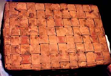 Lid of Splint Storage Basket with Vase Motif