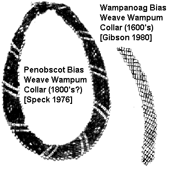 Penobscot and Wampanoag Bias Weave Wampum Collars