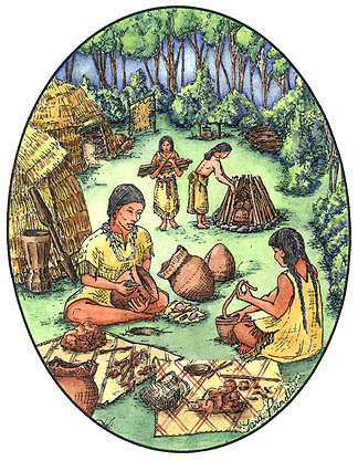 Making our pots ...