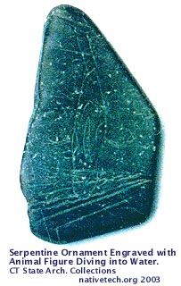 engraved translucent serpentine ornament