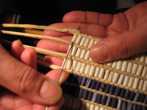 Ending Belt Weft Back Thru Same Bead